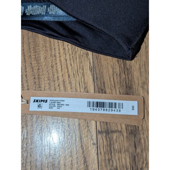 SKIMS Wireless Form T-Shirt Bra Onyx Size 34C BR-WRL-1889 - Picture 2 of 7
